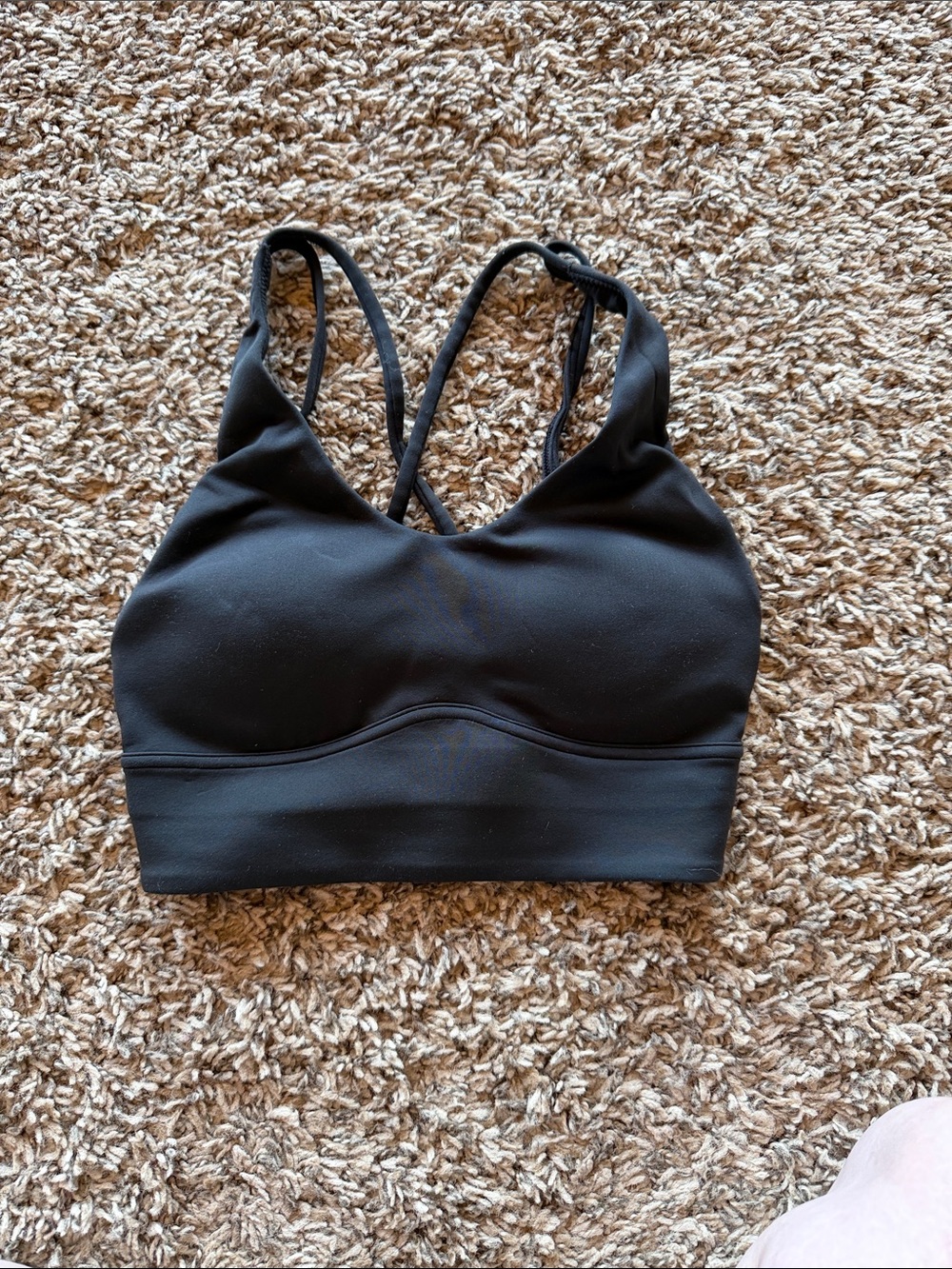 lululemon athletica Black Crisscross Strappy Sports Bra